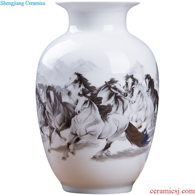 Jingdezhen ceramics new Chinese antique blue and white porcelain vase wine ark adornment home sitting room handicraft furnishing articles