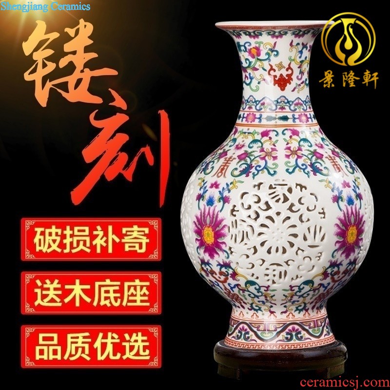 Jingdezhen ceramics vase of contemporary and contracted home sitting room handicraft wine creative egg ornament furnishing articles