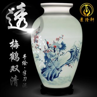 Jingdezhen ceramics hand-painted vases, flower arrangement wine porch home decoration sitting room TV ark furnishing articles