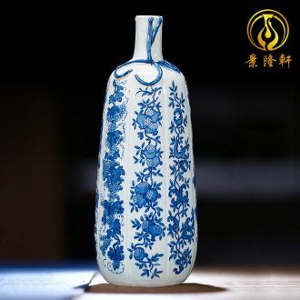 Jingdezhen ceramics hand-painted vases, flower arrangement wine porch home decoration sitting room TV ark furnishing articles