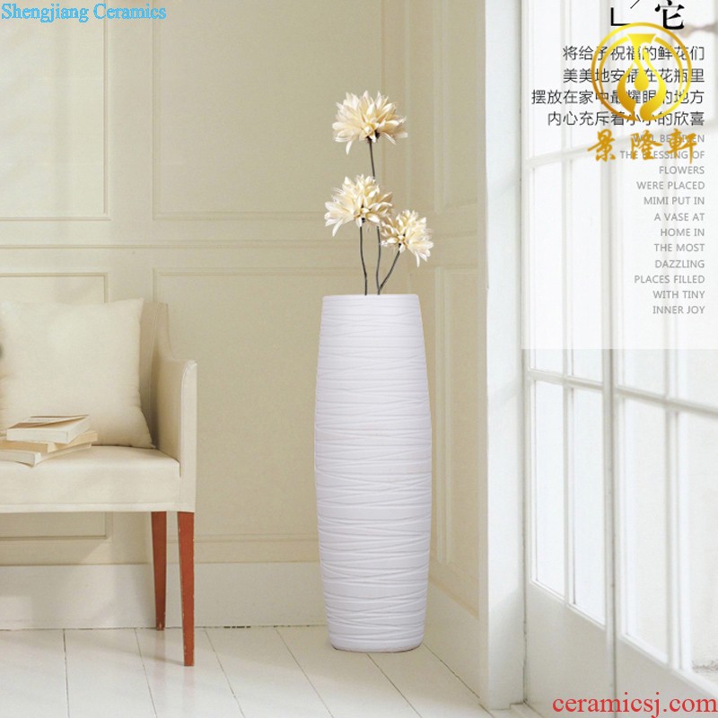 Jingdezhen ceramics handicraft big vase European household multi-functional storage tank barrel furnishing articles ornament