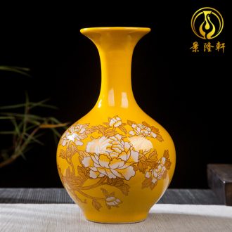 Jingdezhen ceramics archaize crack jun porcelain glaze borneol vase modern Chinese style living room home furnishing articles