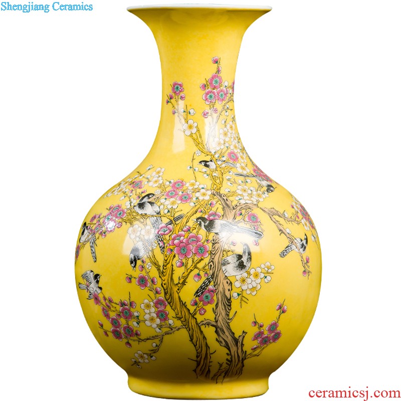 Jingdezhen ceramics vases, flower arranging is furnishing articles of modern Chinese style crystal glaze home sitting room TV ark adornment