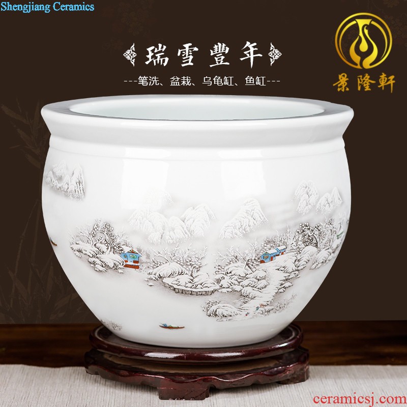 Jingdezhen ceramics furnishing articles household adornment hang dish Chinese wine sitting room porch decorate dish