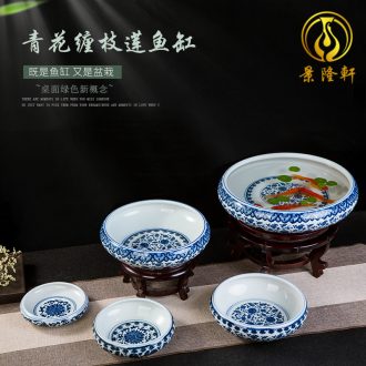 Archaize ceramic decorative carving Ceramic porcelain plate painting Central scroll painting wall paintings Jingdezhen famous hand draw the traditional Chinese painting