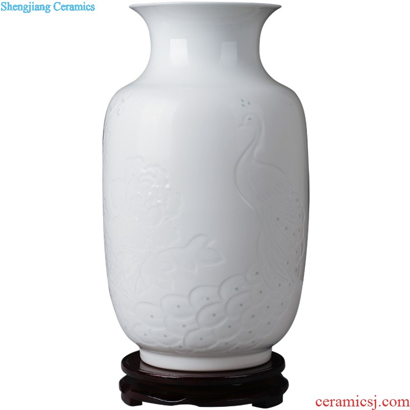 Jingdezhen ceramics vase blue and white crack glaze crafts home furnishing articles furnishing articles archaize sitting room adornment