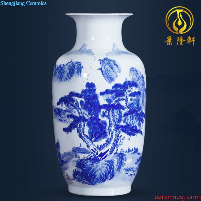 Jingdezhen ceramics furnishing articles household decorations hanging dish sitting room ark large Chinese arts and crafts decorative plate