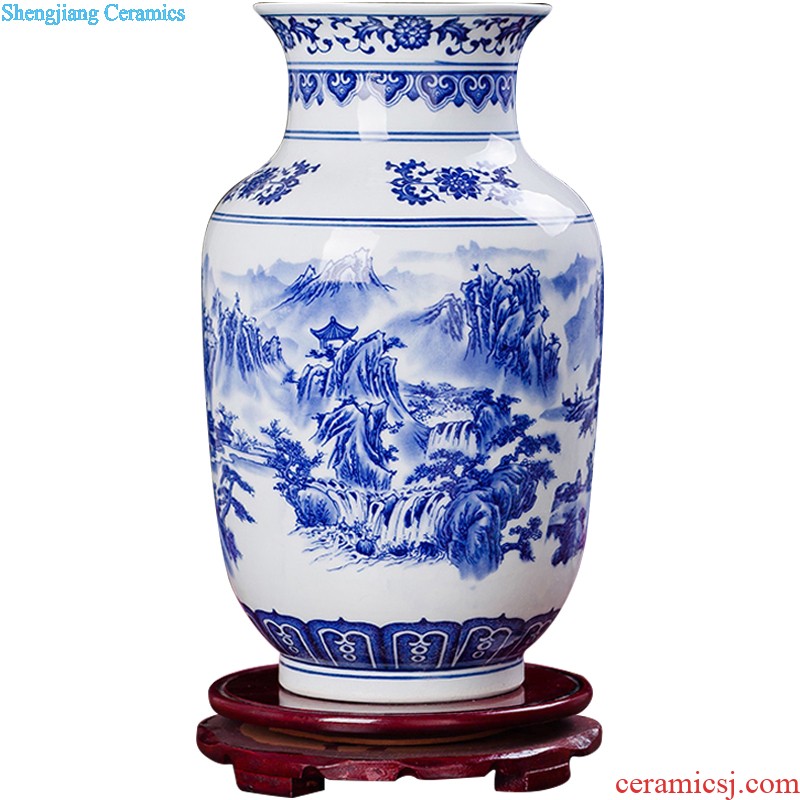 Jingdezhen ceramics vase Chinese penjing flower, white porcelain wine handicraft decorative household items