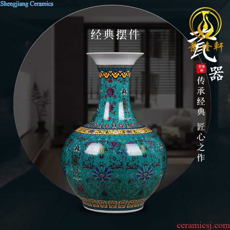 Jingdezhen ceramics hand-painted household adornment blue and white porcelain vase wine porch sitting room TV ark furnishing articles