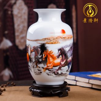 Jingdezhen ceramics new Chinese antique blue and white porcelain vase wine ark adornment home sitting room handicraft furnishing articles