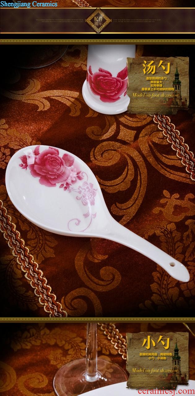 Eternal rose jingdezhen ceramic 28 nine domain skull porcelain tableware suit The dishes consolidation set of porcelain