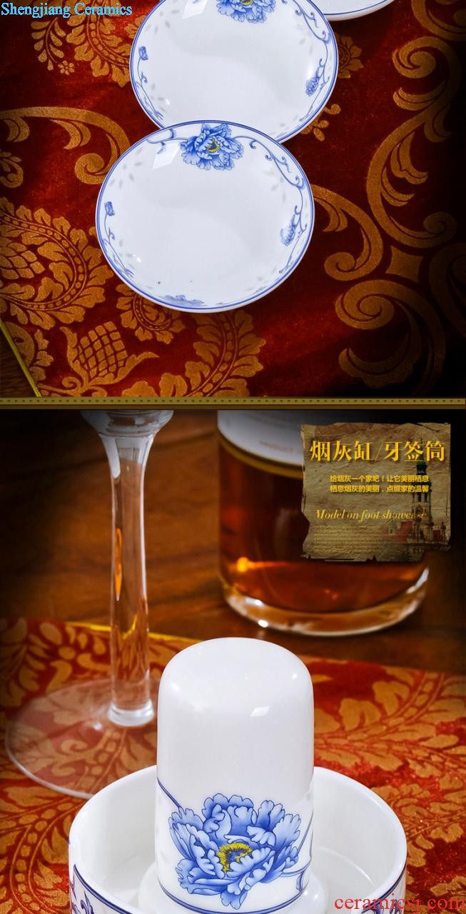 Bowl suit jingdezhen ceramic nine domain 56 skull porcelain tableware suit Korean wedding gifts from consolidation set of glasses