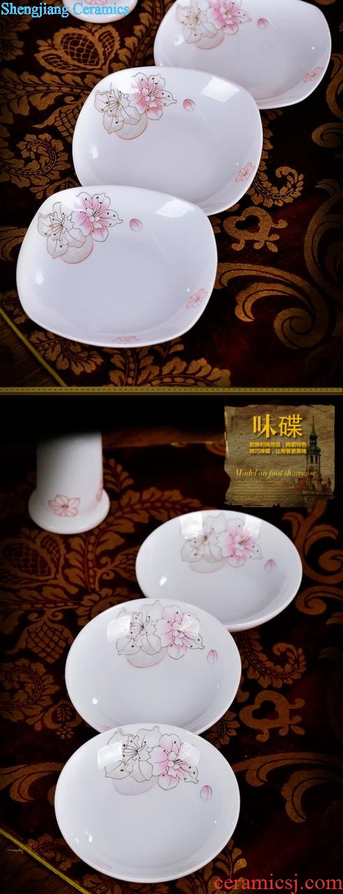 Glair cutlery sets jingdezhen ceramic nine domain 56 head dish dish suits European household bowl suit