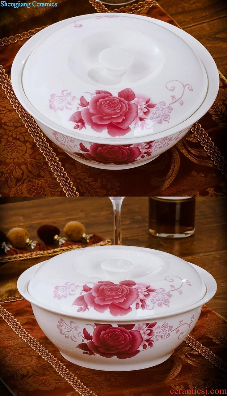 Eternal rose jingdezhen ceramic 28 nine domain skull porcelain tableware suit The dishes consolidation set of porcelain