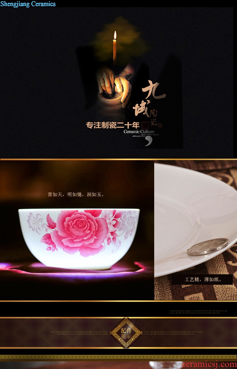 Eternal rose jingdezhen ceramic 28 nine domain skull porcelain tableware suit The dishes consolidation set of porcelain