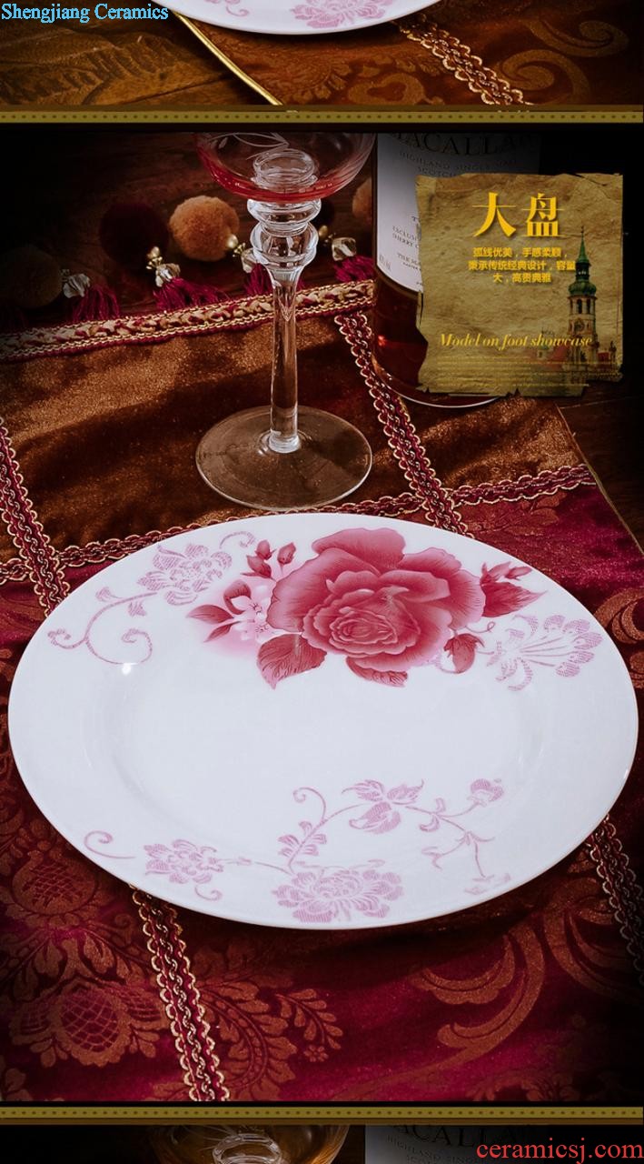 Eternal rose jingdezhen ceramic 28 nine domain skull porcelain tableware suit The dishes consolidation set of porcelain