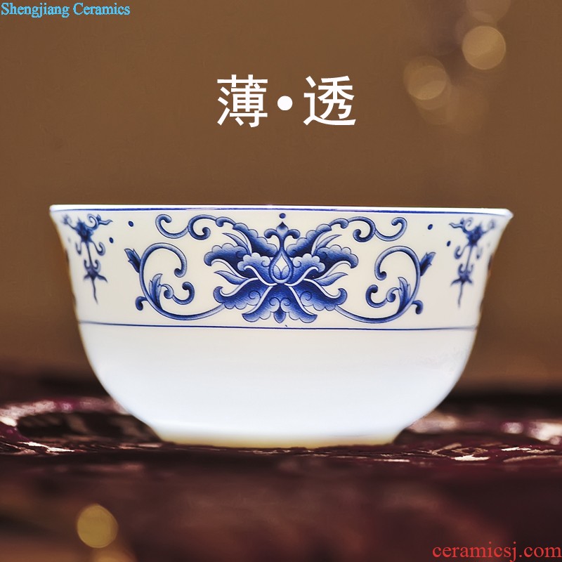 Sun island jingdezhen 56 head of household ceramics tableware suit nine domain Ou bone porcelain set of dishes