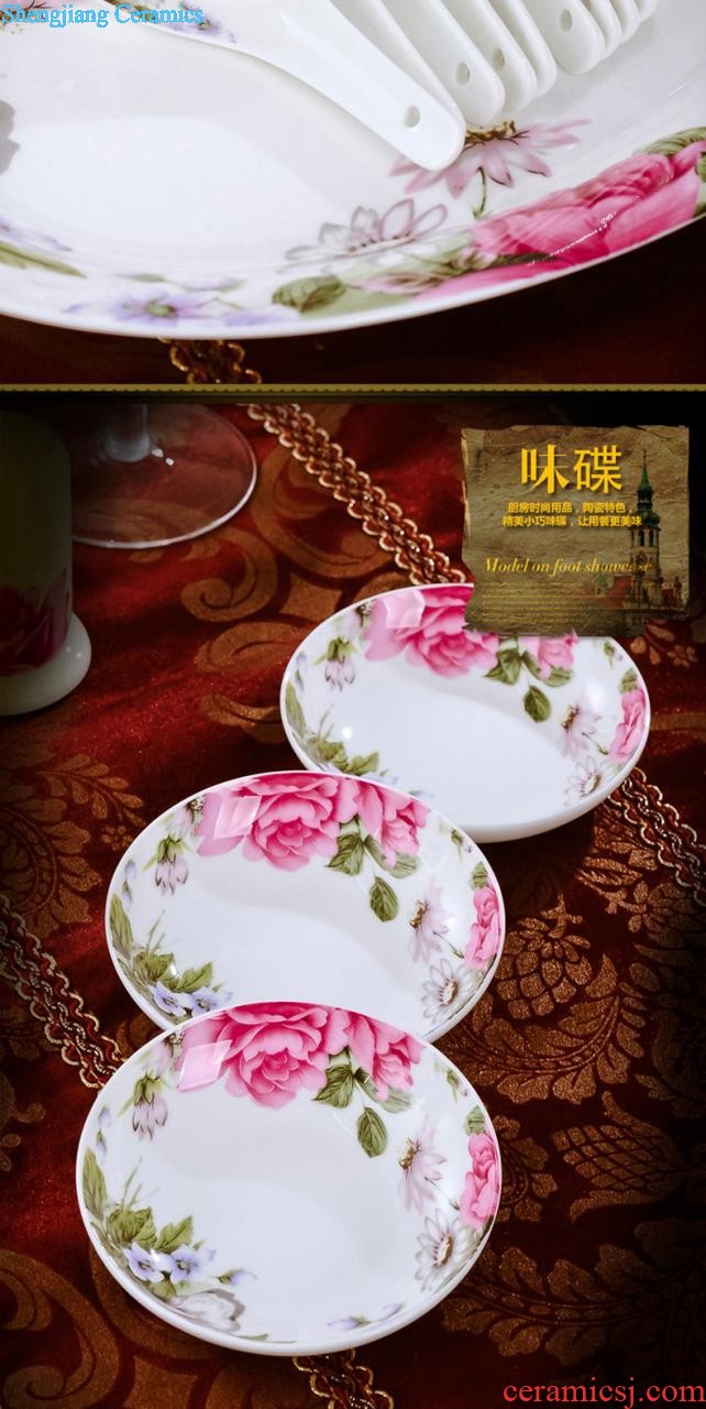 European tableware ceramics jingdezhen nine domain 56 skull porcelain tableware suit Classic creative dishes consolidation