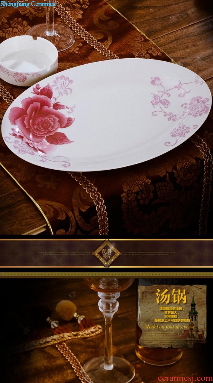 Eternal rose jingdezhen ceramic 28 nine domain skull porcelain tableware suit The dishes consolidation set of porcelain