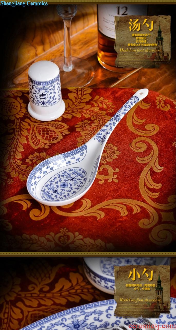 The dishes suit Home dishes 56 skull porcelain tableware Chinese contracted ceramic bowl chopsticks special dish bowl suit