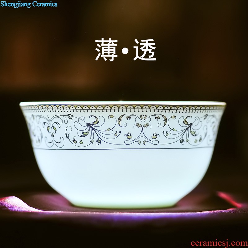 Big plate nine domain Chinese jingdezhen porcelain dish dish dish steak dish bone ceramics 10 inch flat tray plates