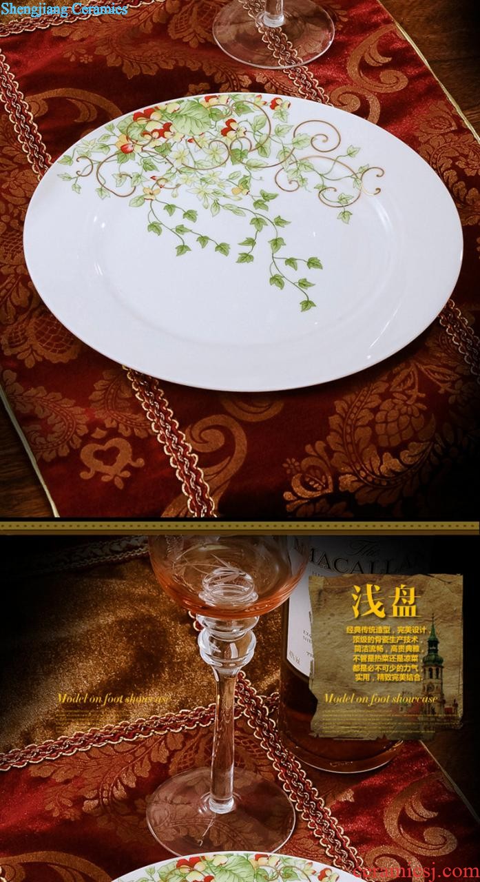 Dishes suit jingdezhen porcelain nine domain 56 skull porcelain tableware soup bowl bowl dish spoon suit wedding gifts