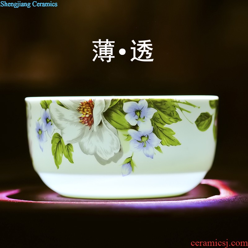 European tableware ceramics jingdezhen nine domain 56 skull porcelain tableware suit Classic creative dishes consolidation