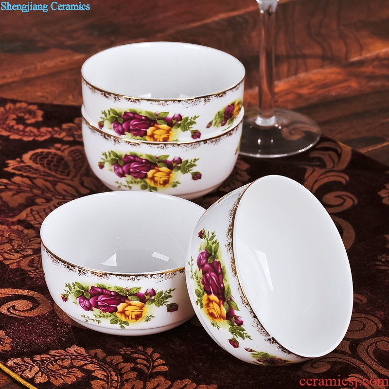 Bowl set nine domain 56 head creative phnom penh porcelain of jingdezhen European bone porcelain tableware dishes dish sets