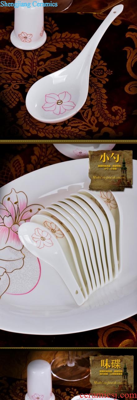 Glair cutlery sets jingdezhen ceramic nine domain 56 head dish dish suits European household bowl suit