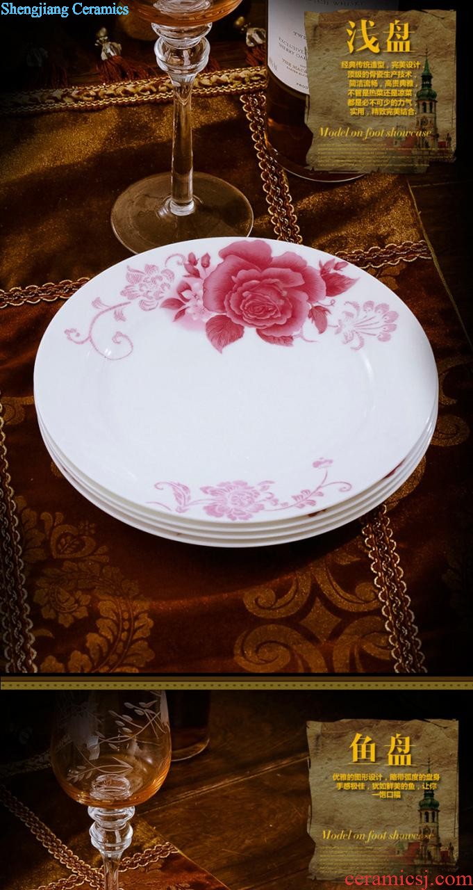 Eternal rose jingdezhen ceramic 28 nine domain skull porcelain tableware suit The dishes consolidation set of porcelain