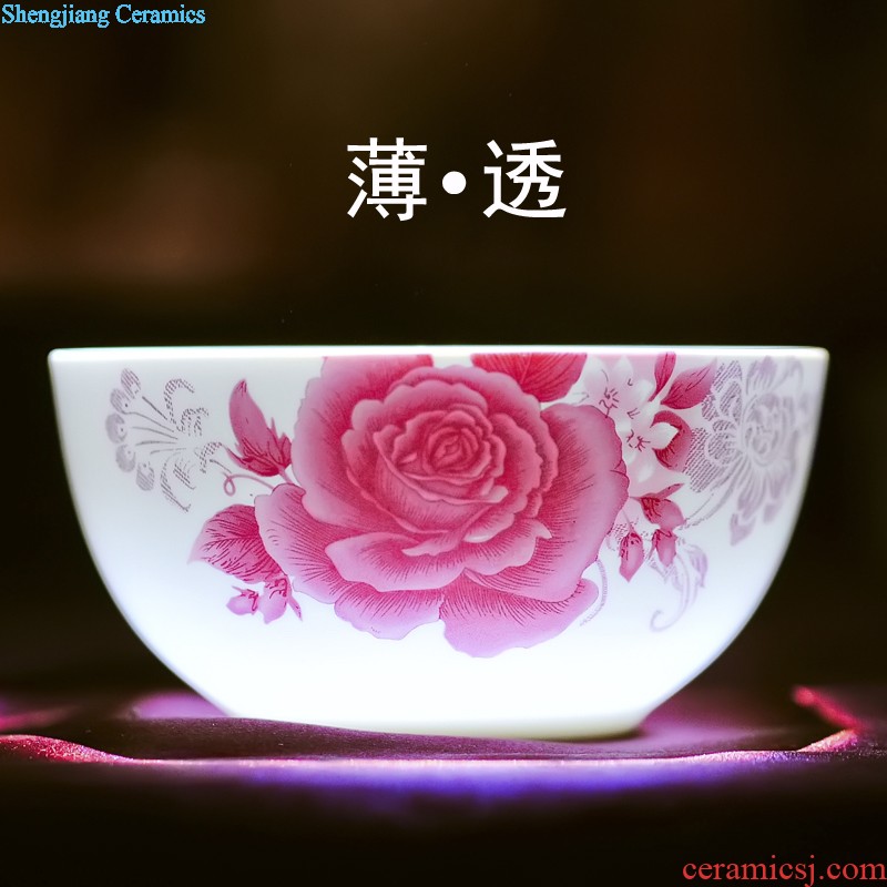 Eternal rose jingdezhen ceramic 28 nine domain skull porcelain tableware suit The dishes consolidation set of porcelain