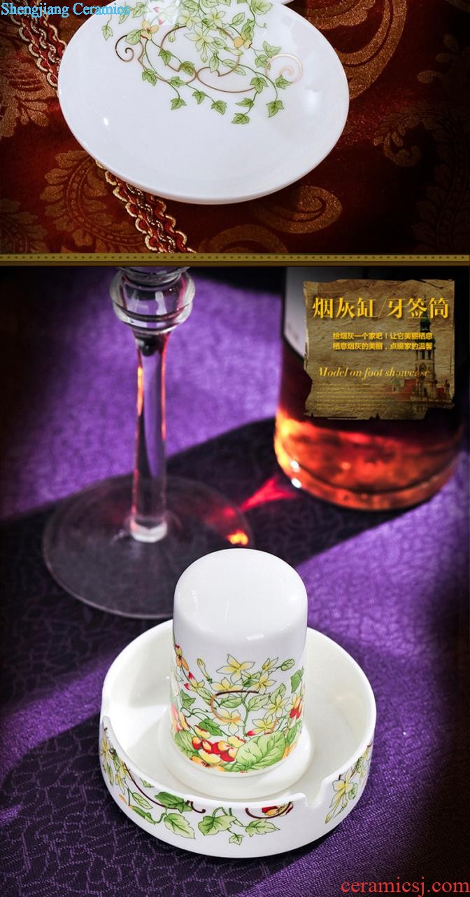 Dishes suit jingdezhen porcelain nine domain 56 skull porcelain tableware soup bowl bowl dish spoon suit wedding gifts