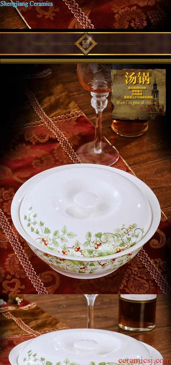 Dishes suit jingdezhen porcelain nine domain 56 skull porcelain tableware soup bowl bowl dish spoon suit wedding gifts