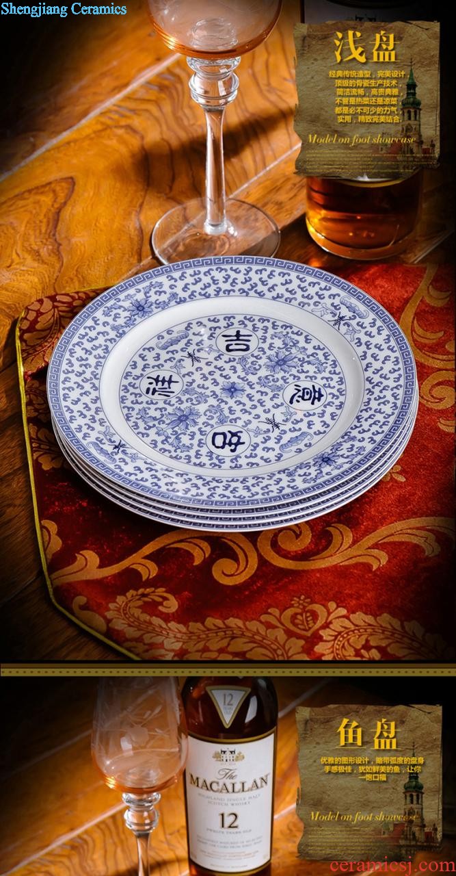 The dishes suit Home dishes 56 skull porcelain tableware Chinese contracted ceramic bowl chopsticks special dish bowl suit