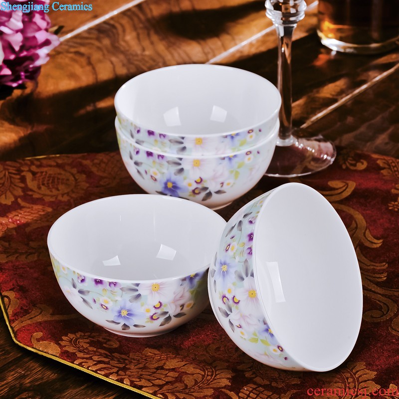 Jingdezhen ceramic bone China tableware bone plate plate nine domain glair Chinese style 6 inches flat bowl dish dish platter