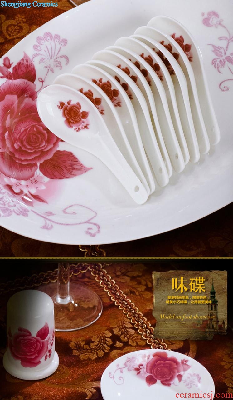 Eternal rose jingdezhen ceramic 28 nine domain skull porcelain tableware suit The dishes consolidation set of porcelain