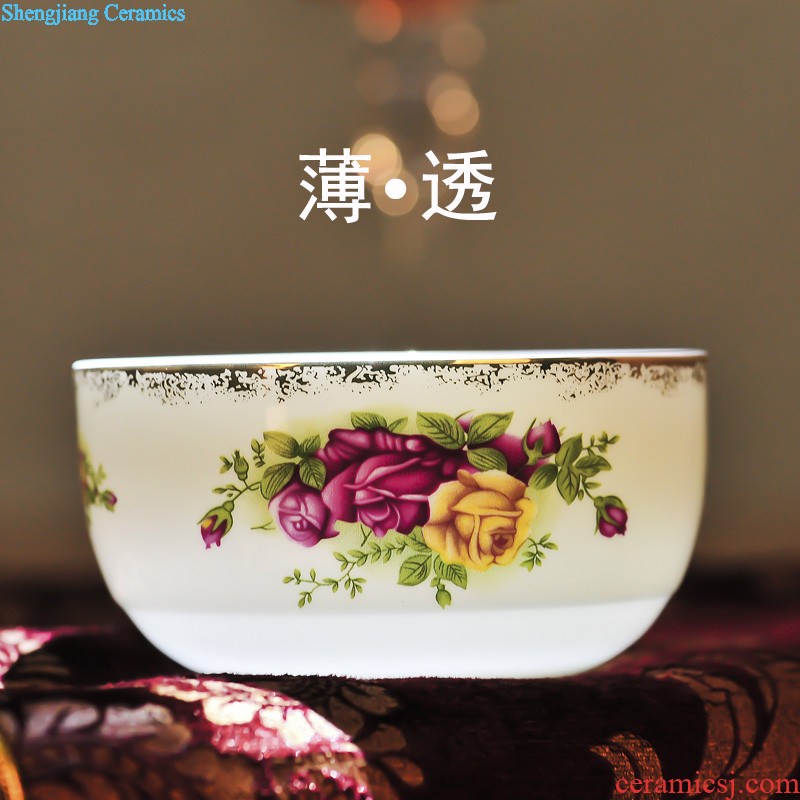 Bowl set nine domain 56 head creative phnom penh porcelain of jingdezhen European bone porcelain tableware dishes dish sets