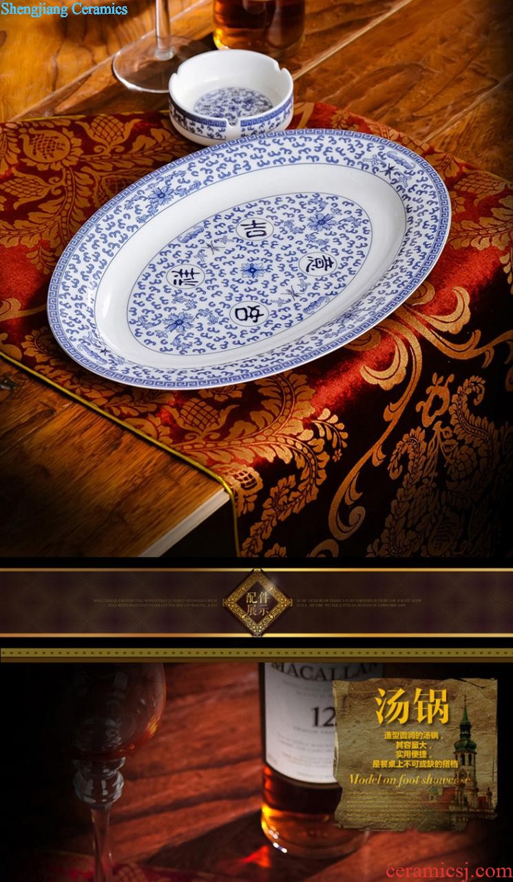 The dishes suit Home dishes 56 skull porcelain tableware Chinese contracted ceramic bowl chopsticks special dish bowl suit