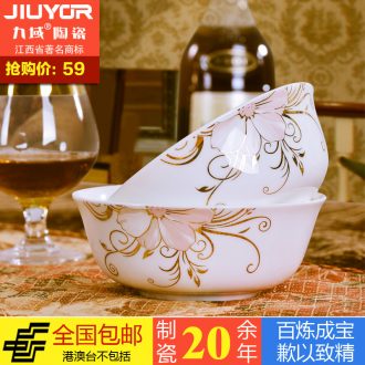 Nine domain jingdezhen porcelain tableware bone bowls of rice bowl phnom penh set bowl of sun island Kitchen kits mail