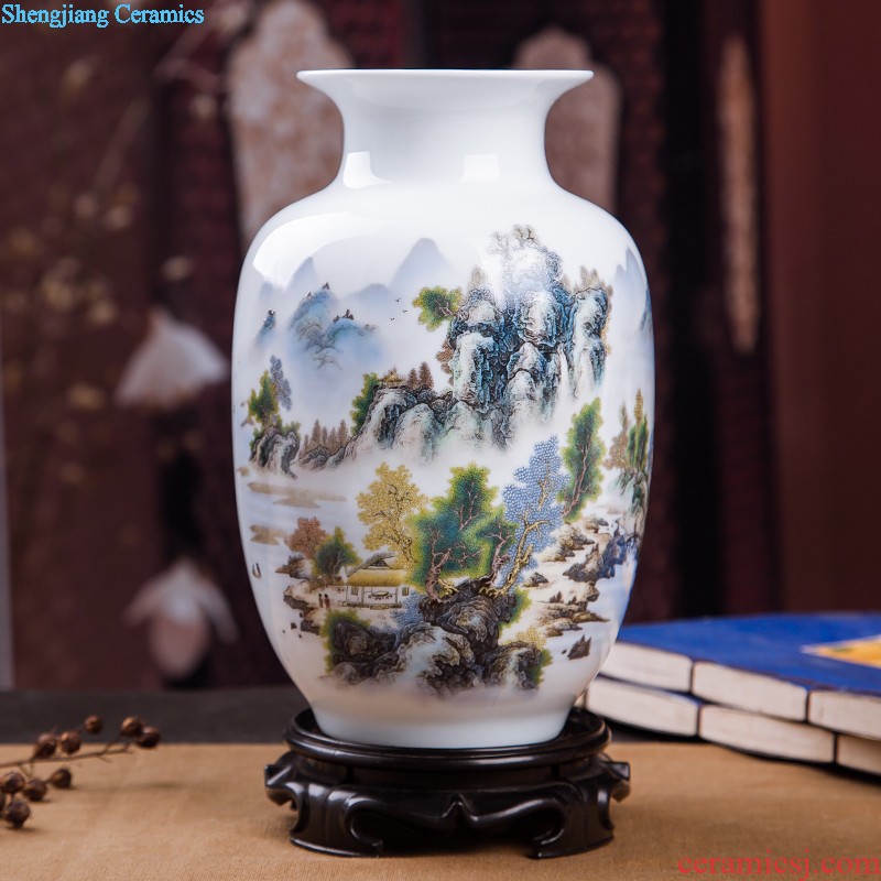 Jingdezhen ceramics new Chinese antique blue and white porcelain vase wine ark adornment home sitting room handicraft furnishing articles