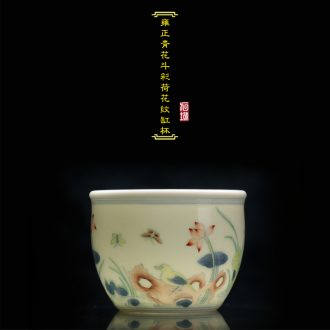 Jingdezhen ceramic cups With cover bone China mugs Blue and white porcelain cup 800 ml office meeting