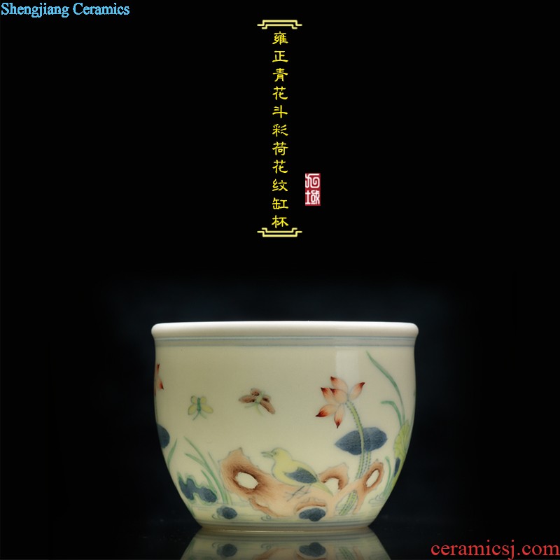 Jingdezhen ceramic cups With cover bone China mugs Blue and white porcelain cup 800 ml office meeting