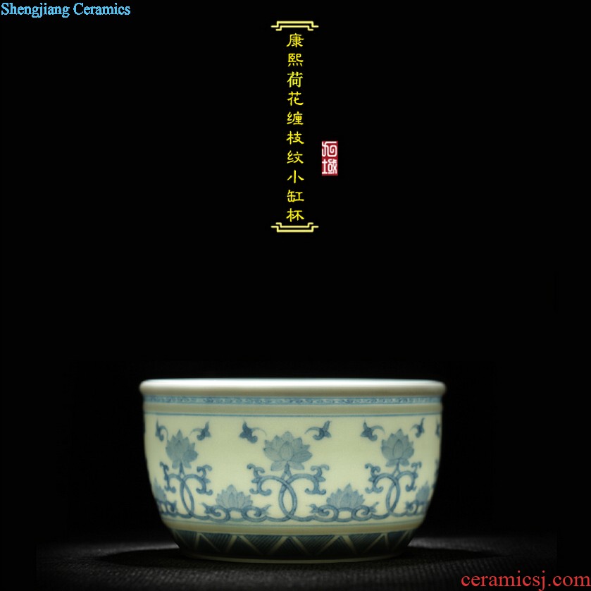 Jingdezhen ceramics hand-painted colored enamel paint sample tea cup cup dish kung fu tea tea cups master cup