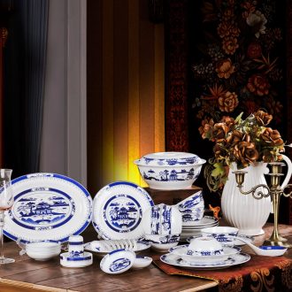 Bowl sets jingdezhen ceramic nine domain 56 skull porcelain tableware traditional glair pot microwave bowl plates