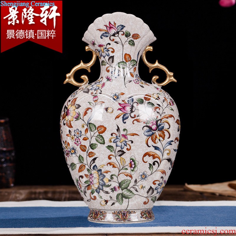 Jingdezhen ceramics hand-painted vases, flower arrangement wine porch home decoration sitting room TV ark furnishing articles