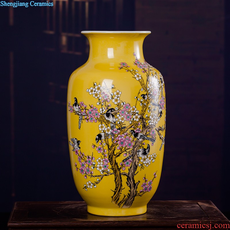 Jingdezhen ceramics vases, flower arranging is furnishing articles of modern Chinese style crystal glaze home sitting room TV ark adornment