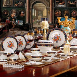 Nine domain of jingdezhen blue and white porcelain of fruit nut plate dry fruit tray double snacks of plate of the sitting room all the candy dish