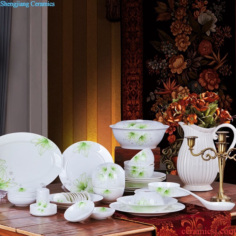 Grilled yellow flowers, tea sets jingdezhen nine domain 6 head ceramic cups teapot Hand made with a complete set of mixture