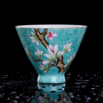 Jingdezhen ceramics only three tureen teacups hand-painted large blue and white porcelain bowl with white porcelain tea bowl of kung fu tea set