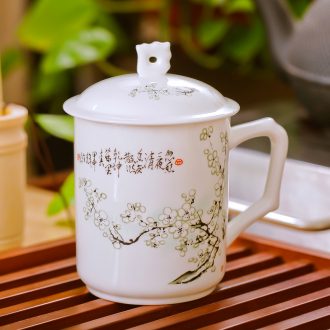 Jingdezhen ceramic cups With cover bone China mugs porcelain cup package mail office meeting Every year more than